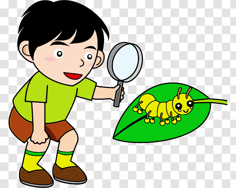 Cartoon Green Child Play Finger Transparent PNG