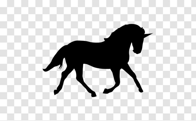 Arabian Horse Tennessee Walking Morgan Silhouette - Unicorn Head Transparent PNG