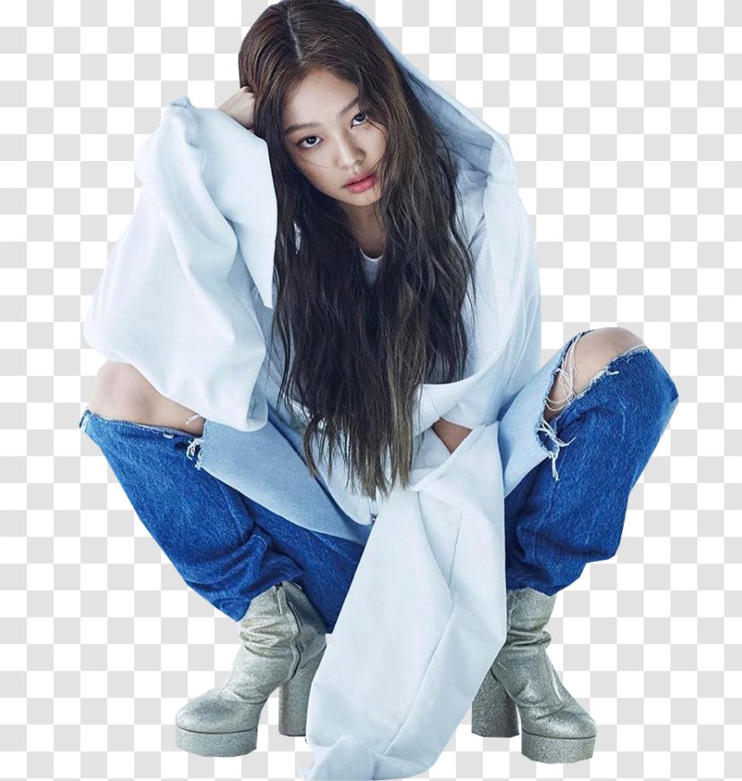 Jennie Kim BLACKPINK Dazed K-pop Art - Silhouette - Mid Ad Transparent PNG