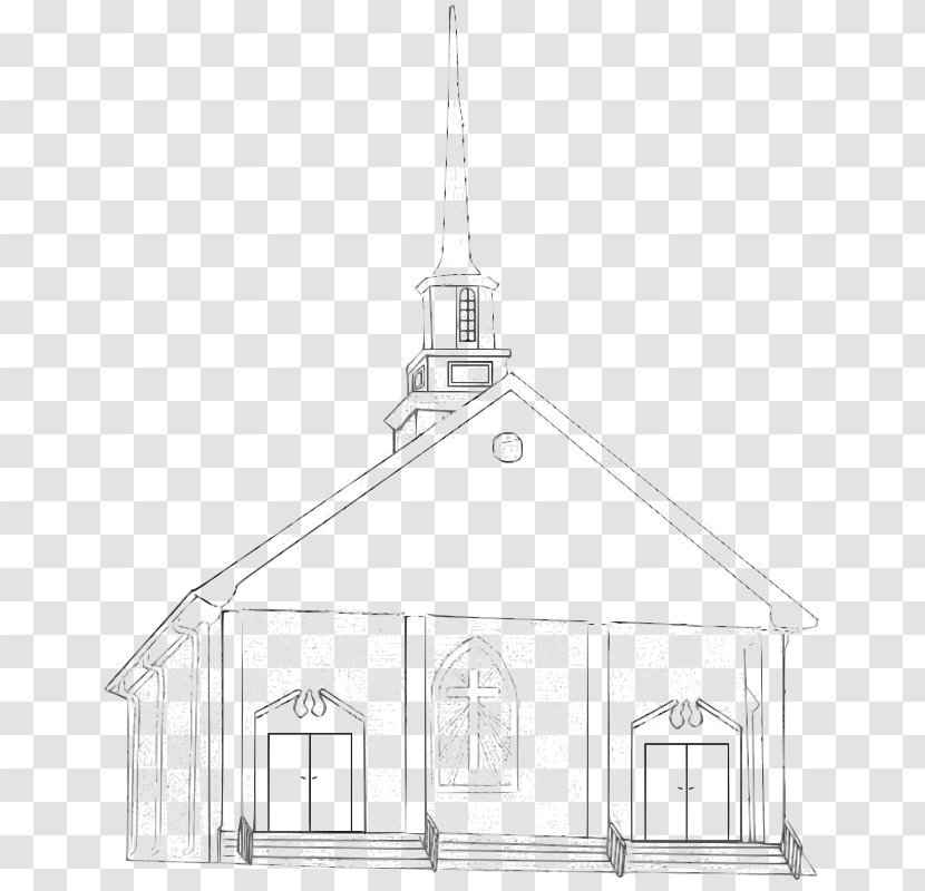 Christian Church Drawing Line Art Clip - Vector Transparent PNG