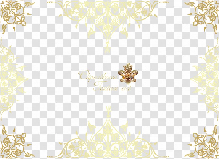 Textile Yellow Area Pattern - Texture - Vector Gold Frame Transparent PNG