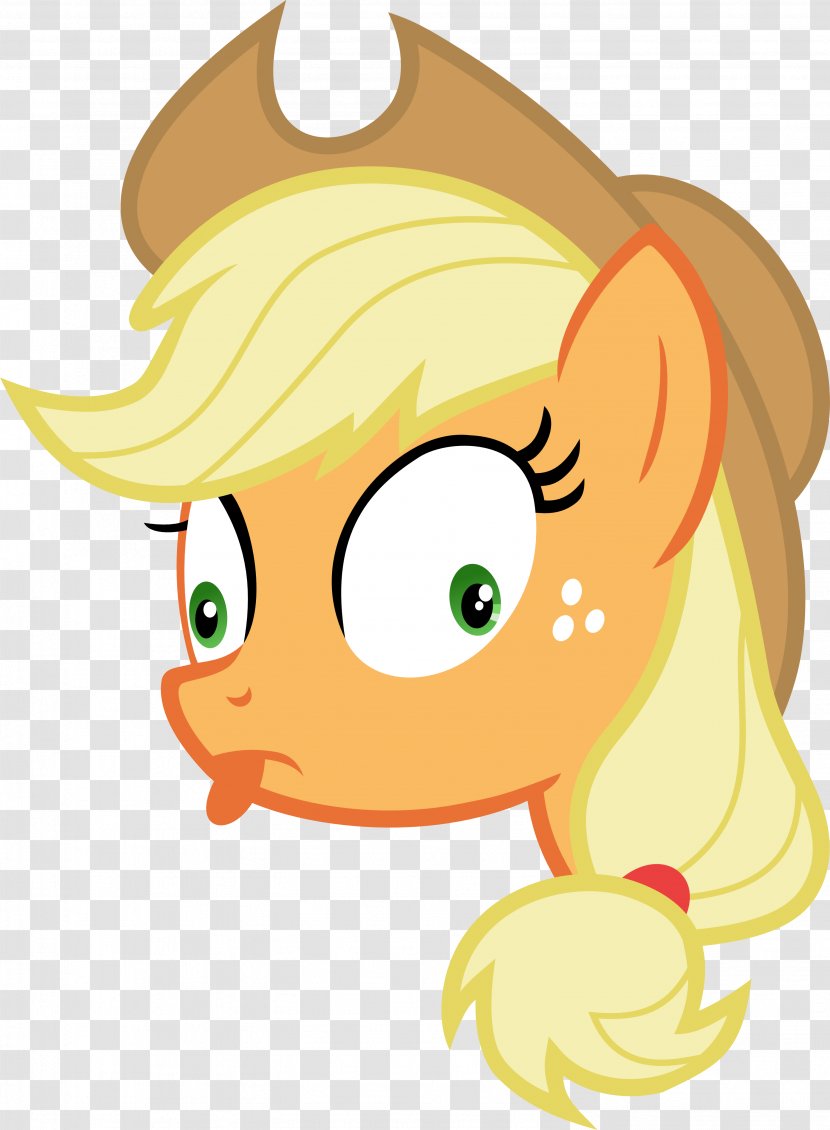 Applejack Pinkie Pie Fluttershy Clip Art - Cartoon - Flattened Vector Transparent PNG