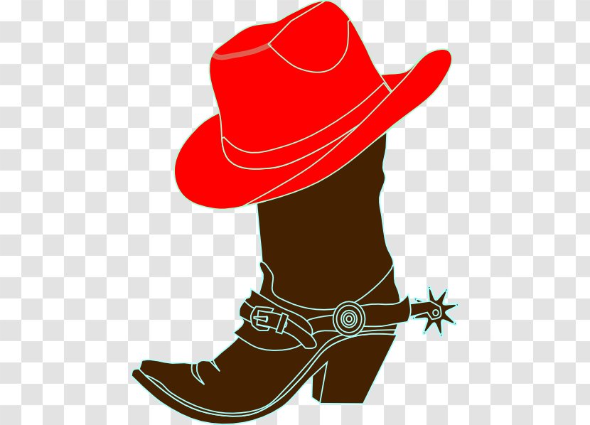 Cowboy Boot Hat Clip Art - Footwear Transparent PNG