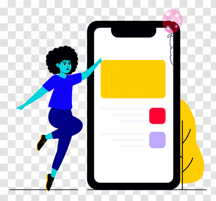 Mobile Phone Ebusiness Girl Transparent PNG