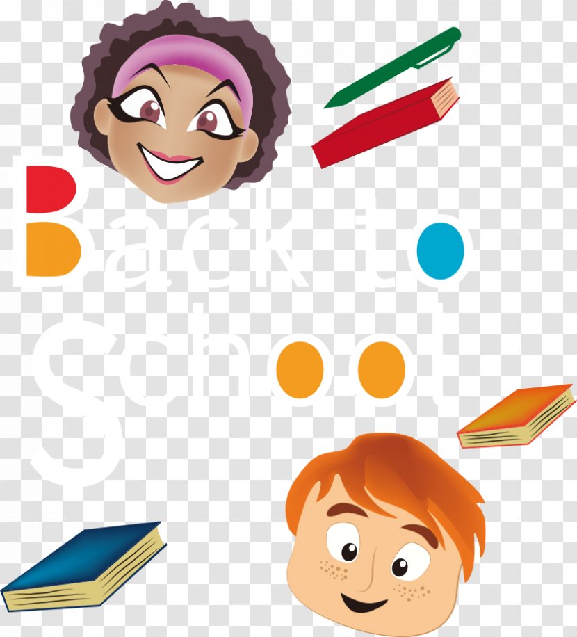 Student First Day Of School Illustration - Nose - Vector Cartoon Poster Transparent PNG