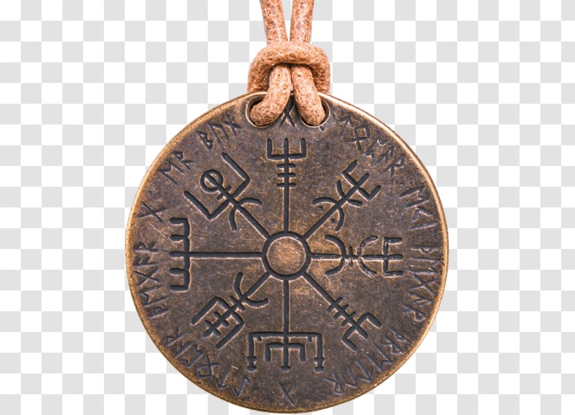 Vegvísir Medal Copper Bronze Through The Storm - History - Viking Compass Transparent PNG