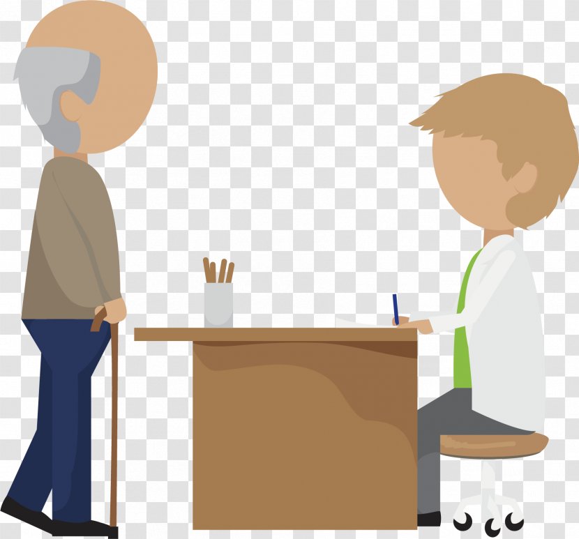 Old Age Dementia Download - Cartoon - Doctor Check Transparent PNG