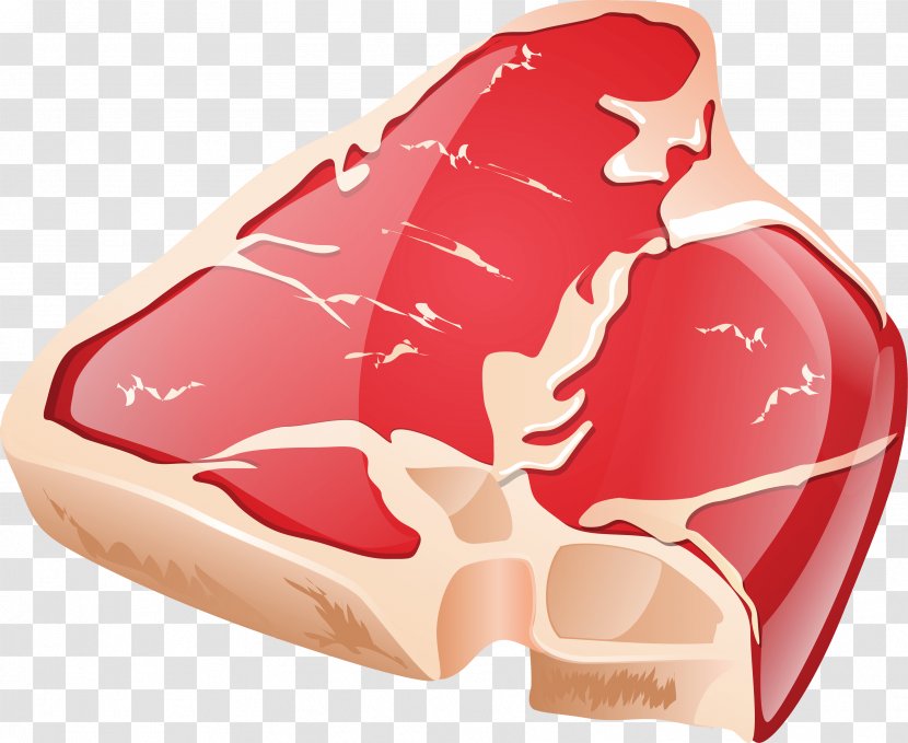 Red Meat Clip Art - Cartoon Transparent PNG