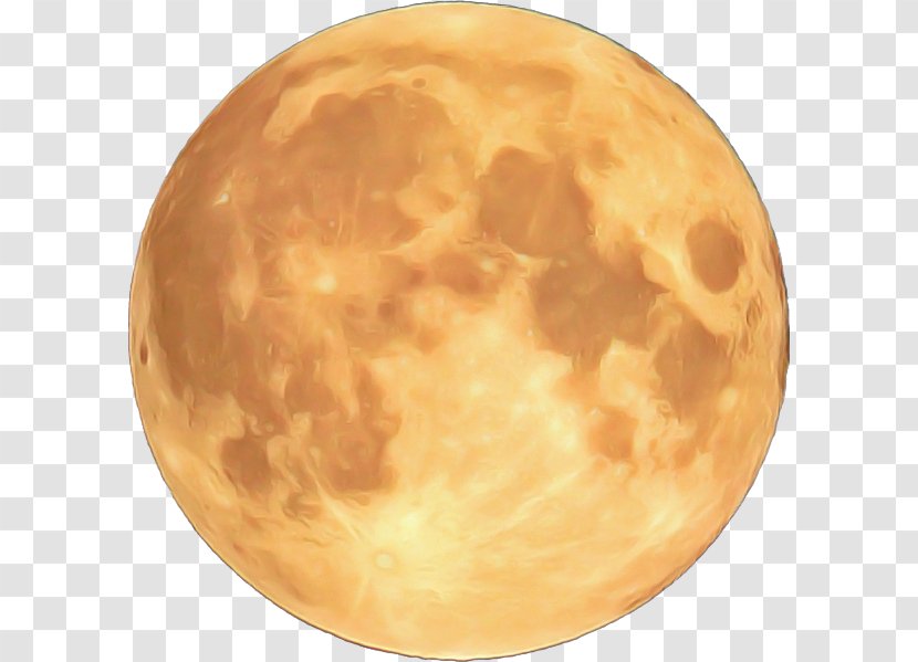 Full Moon - Yellow - Beige Transparent PNG
