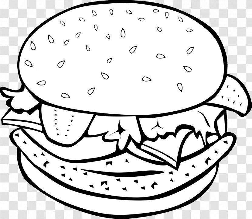 Hamburger French Fries Junk Food Fast Coloring Book - Smile - Burger Transparent PNG