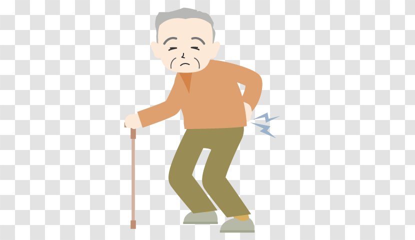 Hondaryuichi Acupuncture Low Back Pain Health Old Age - Cartoon - Caned Illustration Transparent PNG