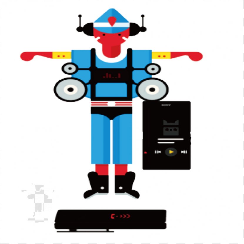 Robot Animation Illustration - Technology - Blue Transparent PNG