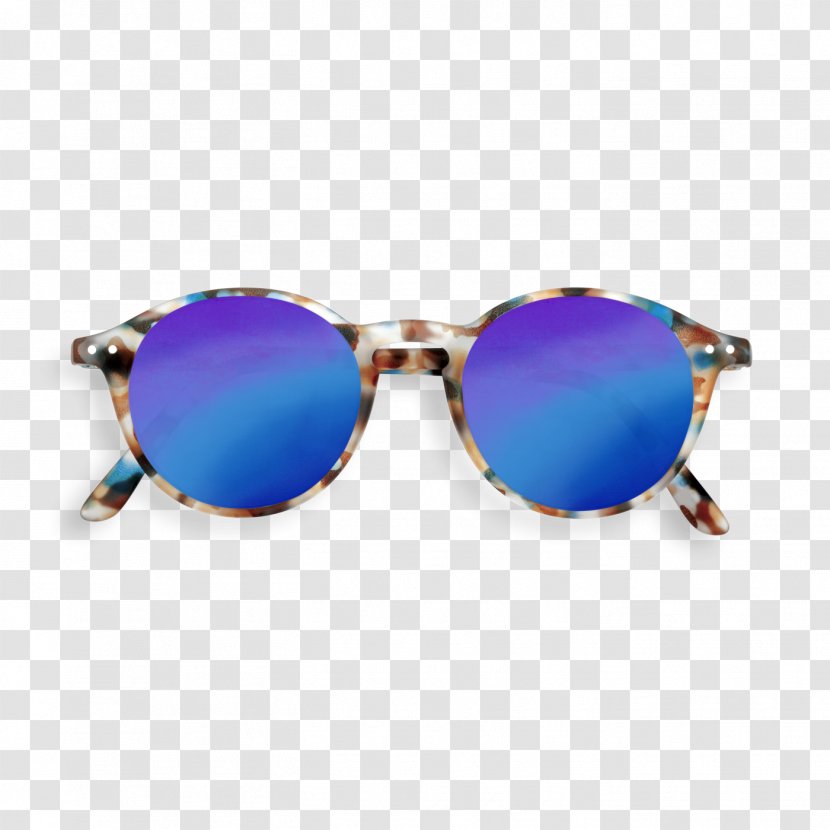 IZIPIZI Mirrored Sunglasses Blue - Eyewear - Mirror Transparent PNG
