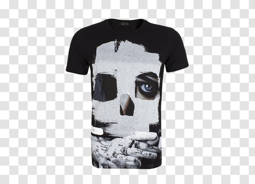T-shirt Sleeve Neck Font - T Shirt - Skull Trend Transparent PNG