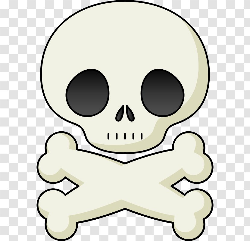 Skull And Crossbones Human Symbolism Bones Clip Art - Piracy - Cartoon Transparent PNG
