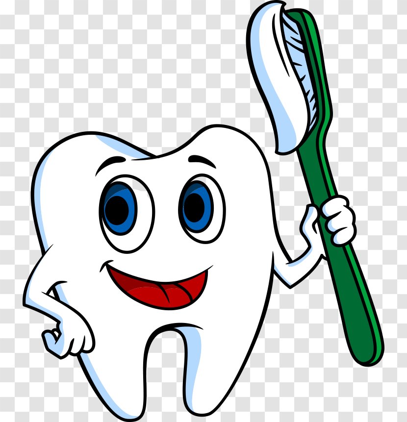 Toothbrush Dentistry Toothpaste - Cartoon - Vector Green Teeth Transparent PNG