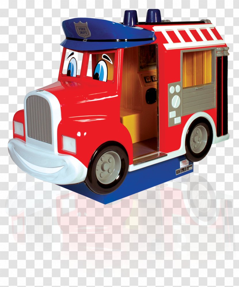 Kiddie Ride Carousel Fire Engine Coin - School Bus - Truck Transparent PNG