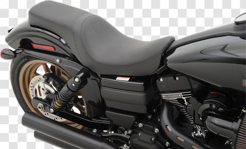 Harley-Davidson Super Glide Motorcycle Saddle Softail - Automotive Exhaust Transparent PNG