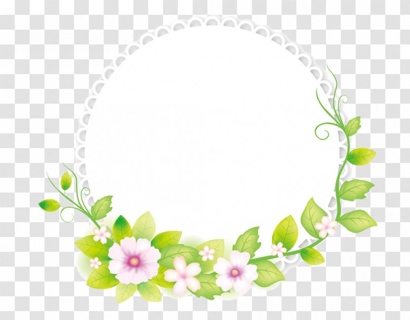 Adobe Illustrator Clip Art - Flora - Fresh Flower Frame Round Transparent PNG