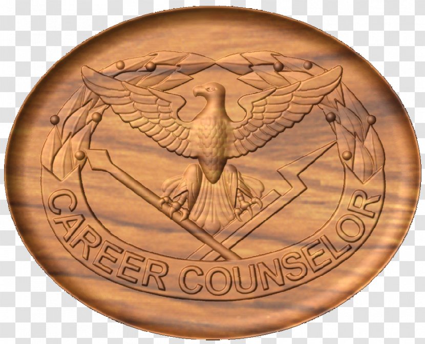 Copper Bronze Coin Carving - Cnc Army Aviation Wings Transparent PNG