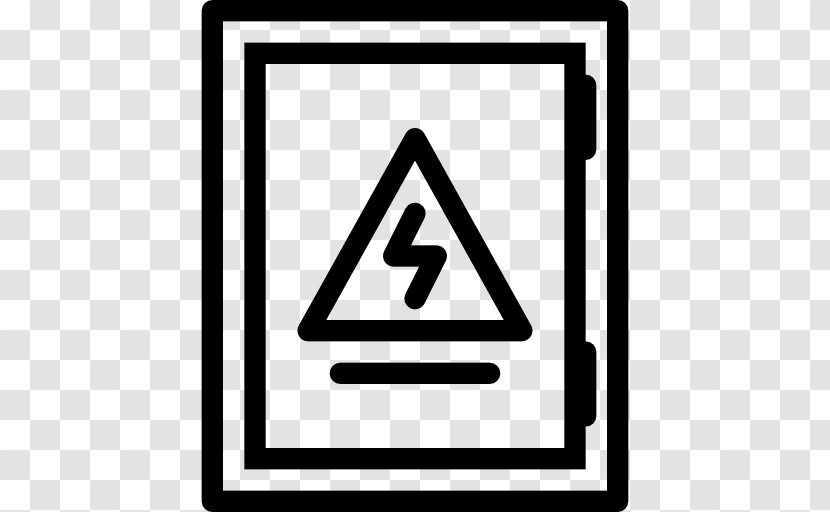 Electricity Distribution Board - Black And White - Triangle Transparent PNG