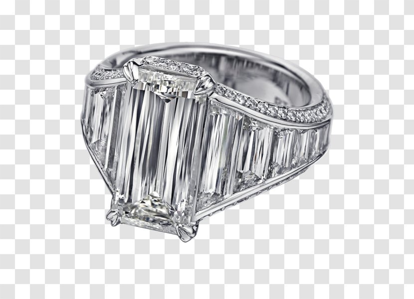 Engagement Ring Emerald Diamond Cut - Wedding Transparent PNG
