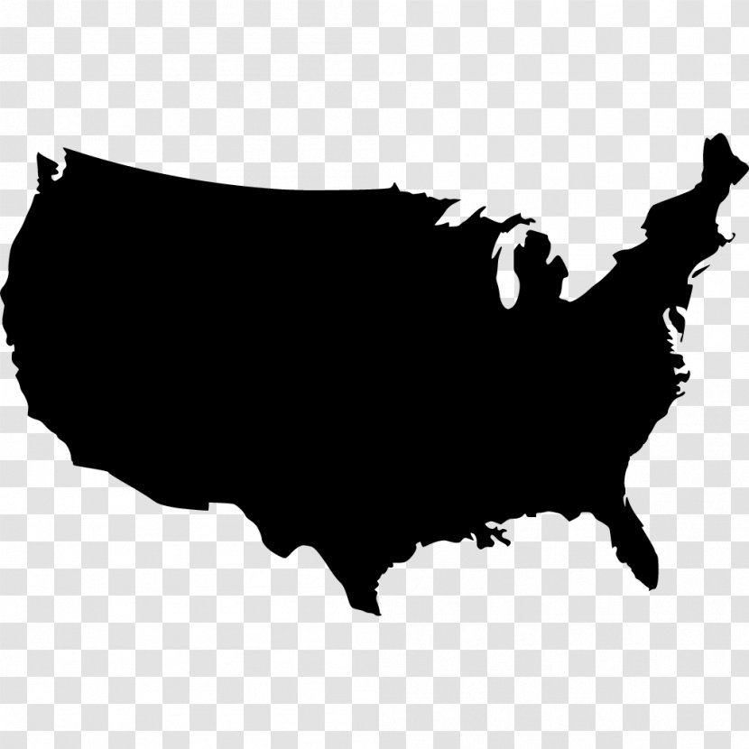 United States Royalty-free Vector Map Drawing - Silhouette - Us Transparent PNG