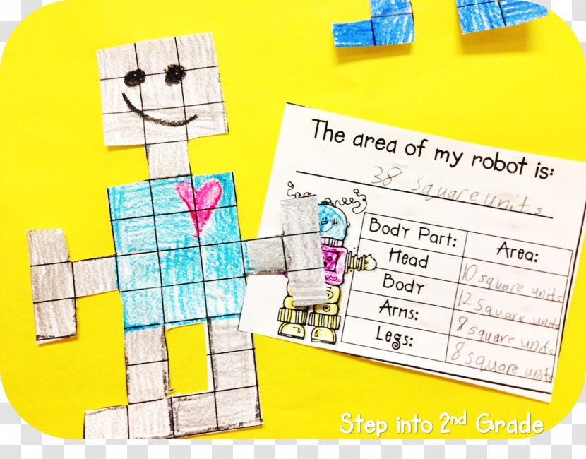 Second Grade Area Perimeter Robot Mathematics - First - Third Transparent PNG
