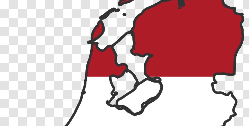 Flag Of The Netherlands Map Clip Art - Silhouette Transparent PNG