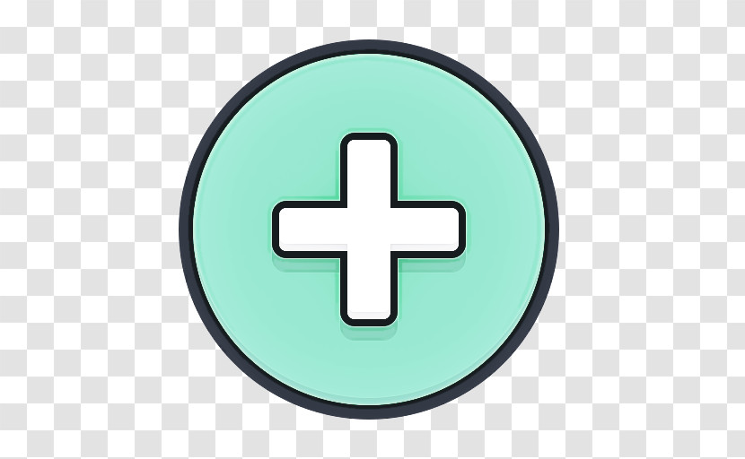 Green Cross Turquoise Symbol Line Transparent PNG