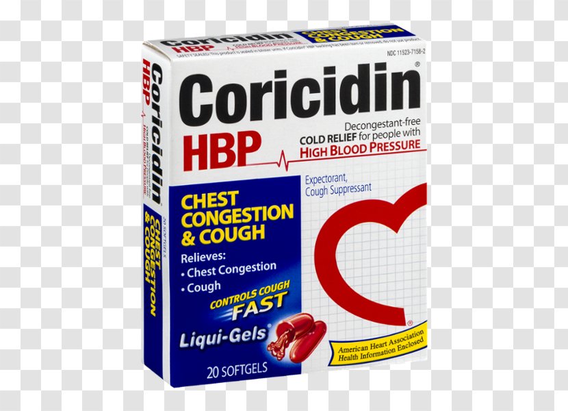 Coricidin Common Cold Cough Hypertension Influenza - Tablet Transparent PNG