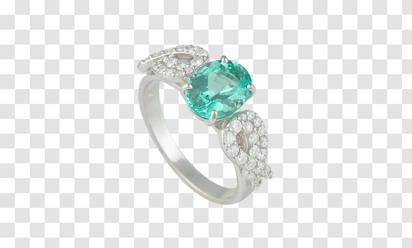 Emerald Earring Jewellery Engagement Ring - Silver Transparent PNG