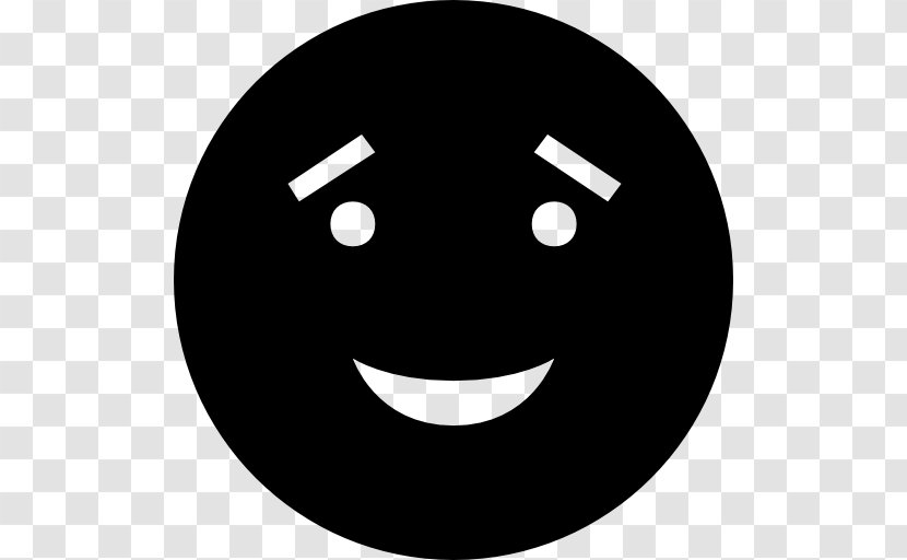 Emoticon Smiley Sadness Emoji - Black And White Transparent PNG