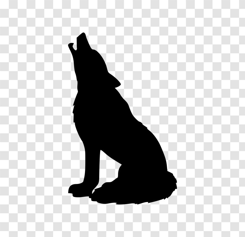 Gray Wolf Silhouette Clip Art Transparent PNG
