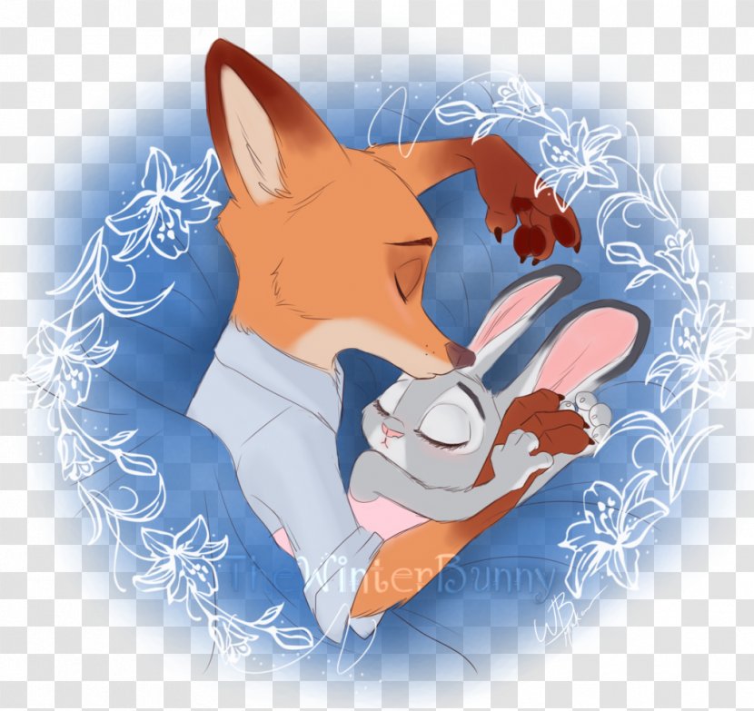 Nick Wilde Lt. Judy Hopps Fox Fan Art - Heart - VISIT AGAIN Transparent PNG