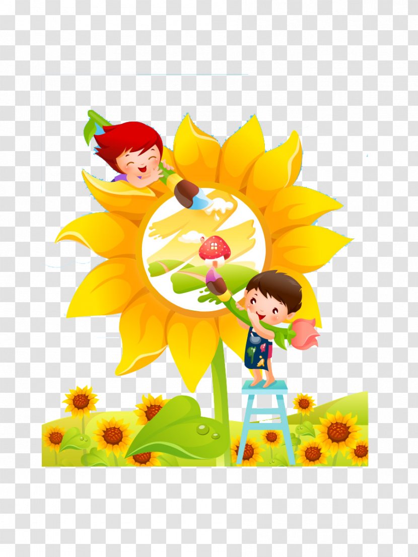 Child Display Resolution Wallpaper - Petal - Sunflower Sketchpad Transparent PNG