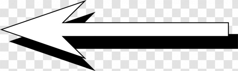 Arrow - Black And White Transparent PNG