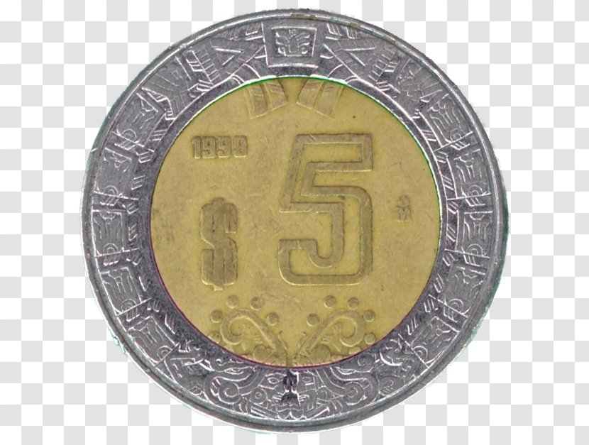 Coin Mexico Money Currency Mexican Peso - 5 Dime Transparent PNG