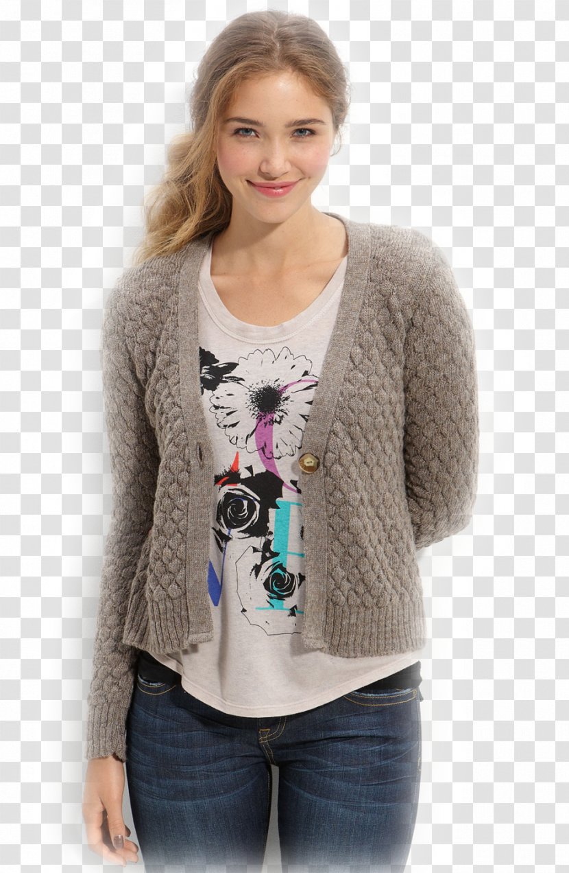 Cardigan Neck Sleeve Wool Transparent PNG