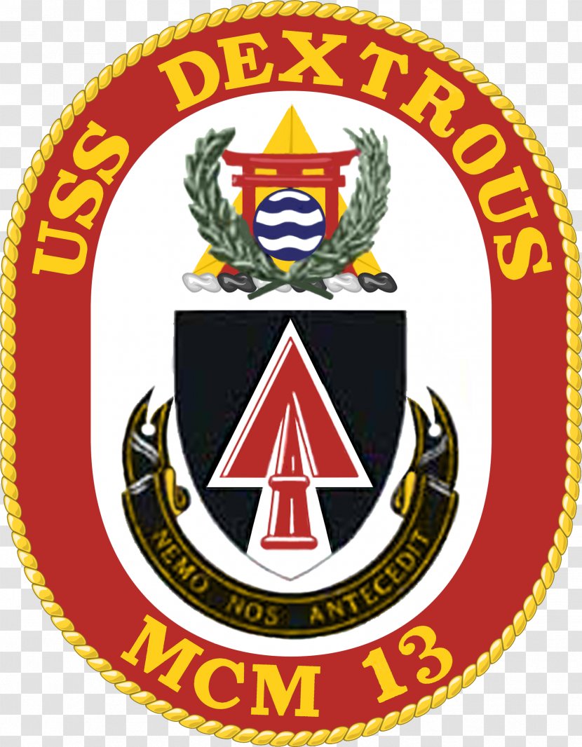 USS Dextrous (MCM-13) United States Navy Avenger-class Mine Countermeasures Ship Warrior (MCM-10) - Crest Transparent PNG