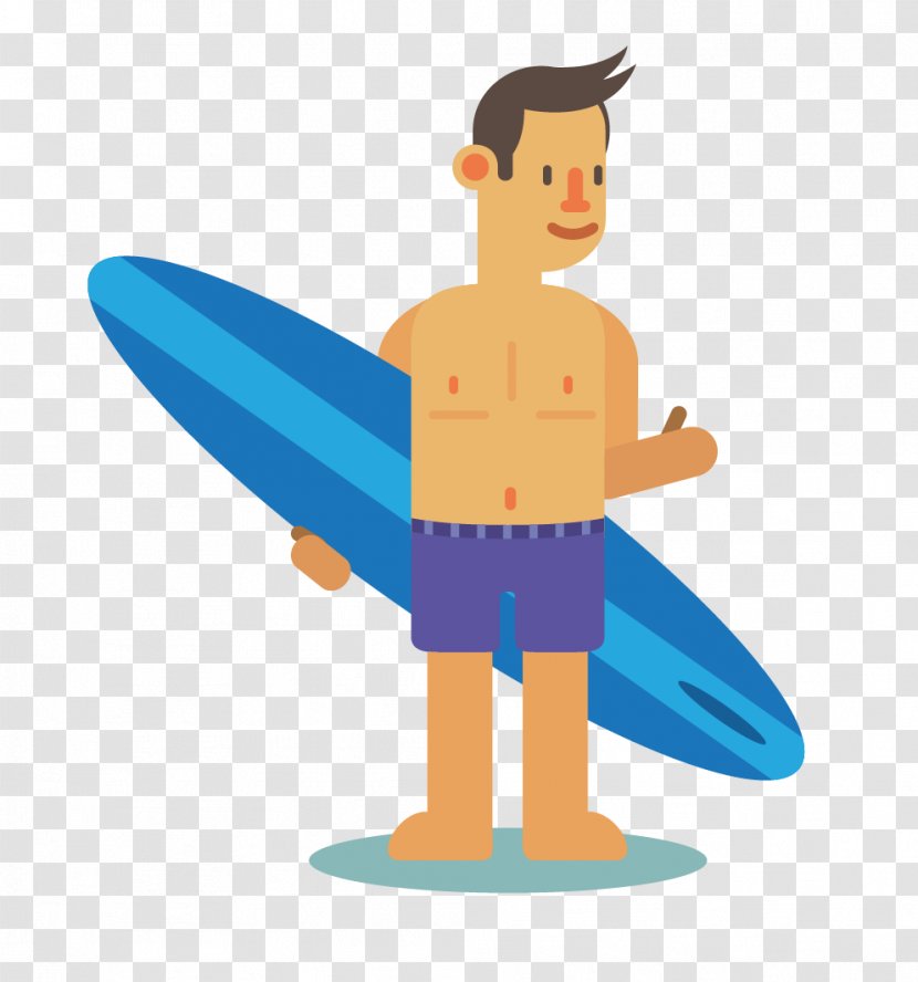 Cartoon Drawing - Art - Surfing Uncle Transparent PNG