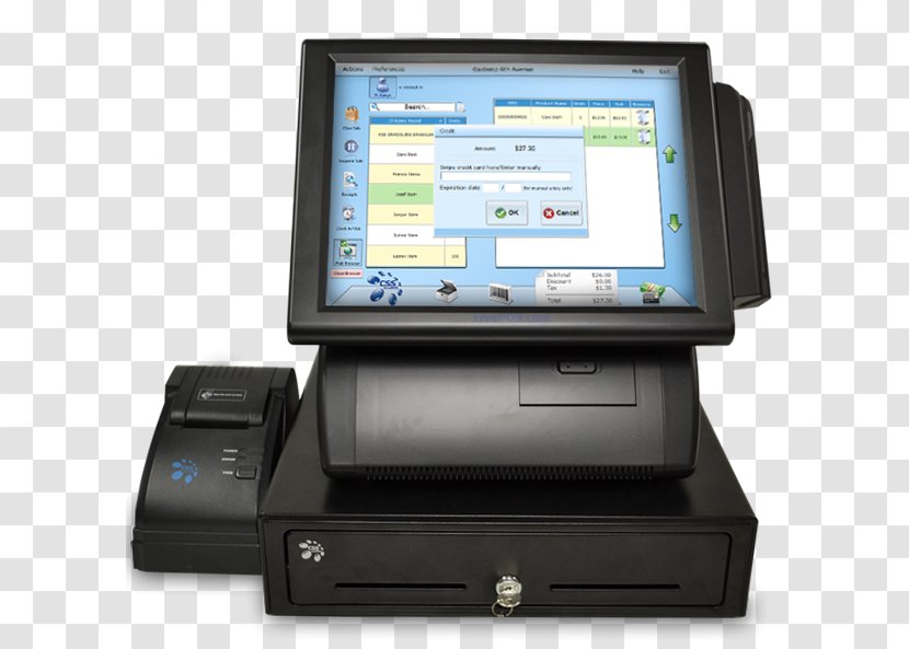 Cash Register Accounting Point Of Sale Money Service - System - Credit Card Transparent PNG