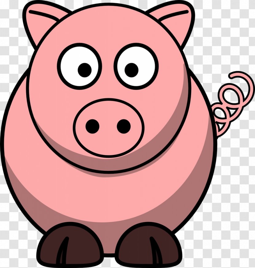 Domestic Pig Cartoon Clip Art - Smile Transparent PNG