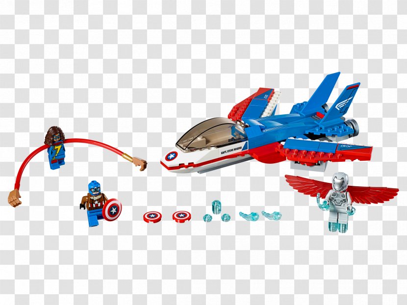 Lego Marvel Super Heroes LEGO 76076 Captain America Jet Pursuit Amazon.com - Wing Transparent PNG