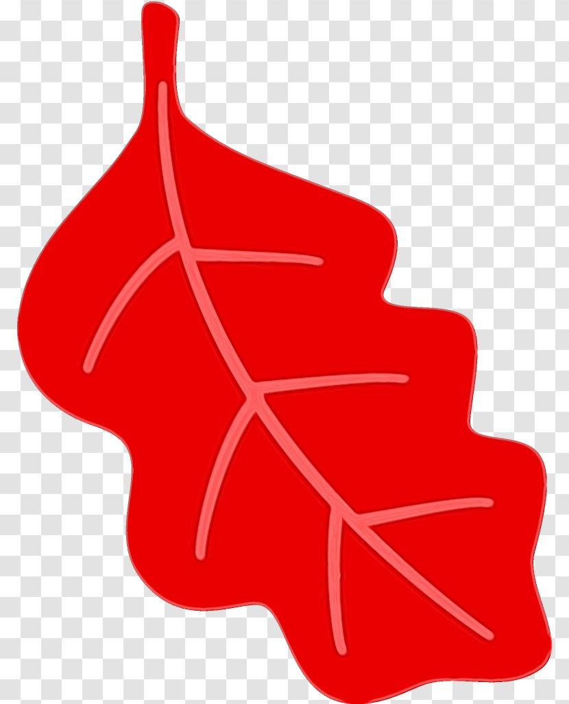 Red Leaf Thumb - Paint Transparent PNG