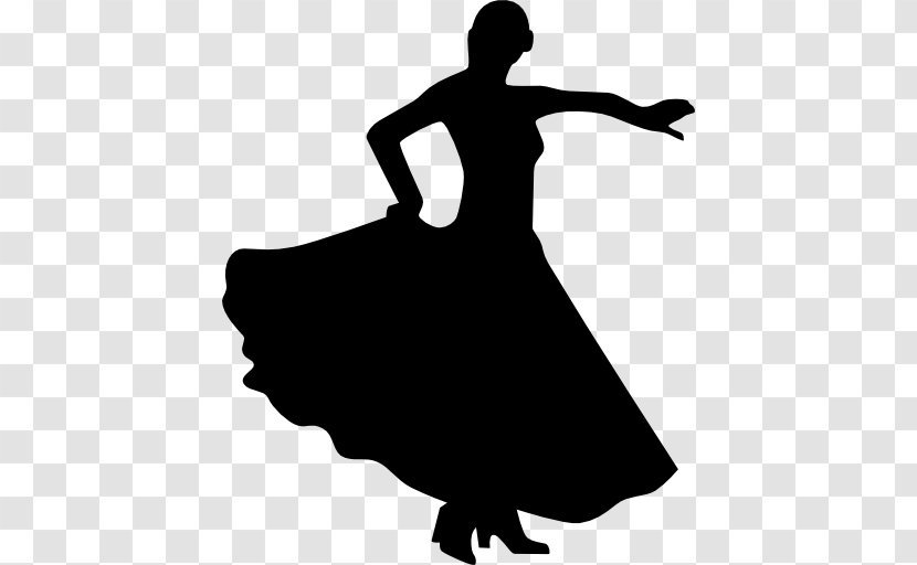 Flamenco Ballet Dancer Silhouette - Flower - Icons Transparent PNG