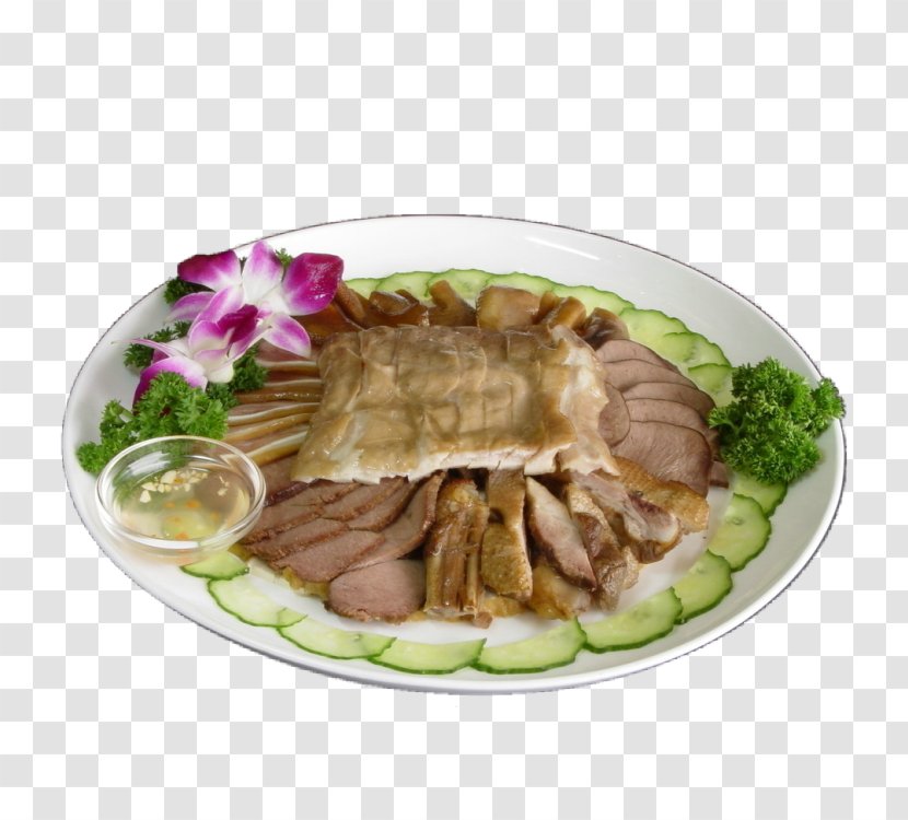 Plate Dish Galantine Food Meat - Fleischgericht Transparent PNG