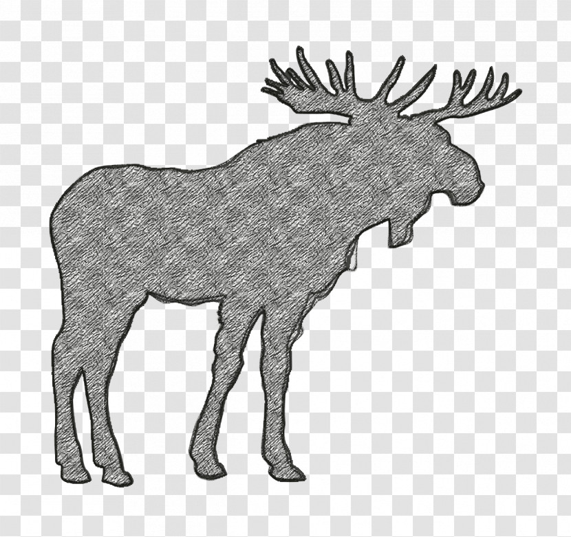 Moose Icon Animals Icon Moose Shape Icon Transparent PNG