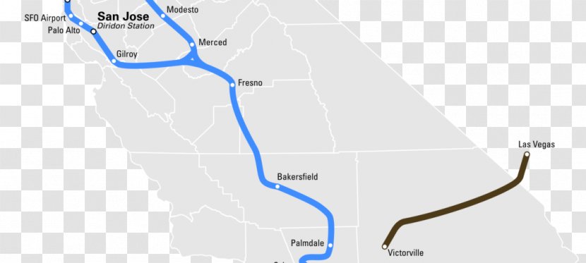 Rail Transport Train California State Route 1 Map High-Speed - Of Highspeed Transparent PNG