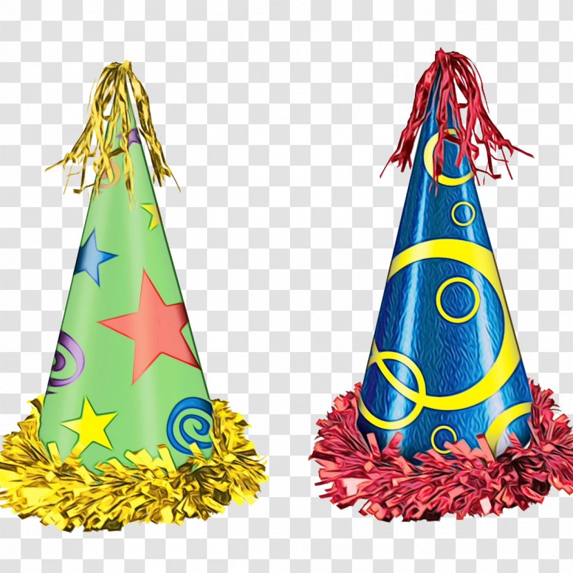 Birthday Party Hat - Cone - Fashion Accessory Costume Transparent PNG